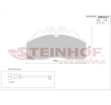 Sada brzdových platničiek kotúčovej brzdy STEINHOF SM502