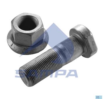 Skrutka kola SAF M22x1,5x66mm s maticou