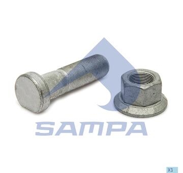 Skrutka kola SAF M22x1,5x76mm s maticou