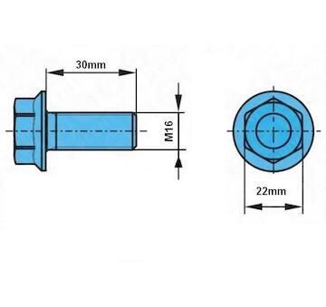 Skrutka zvonu mechu BPW M16X30mm