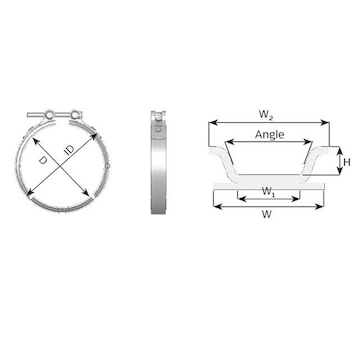 Svorka výfukového systému DINEX DIN78828