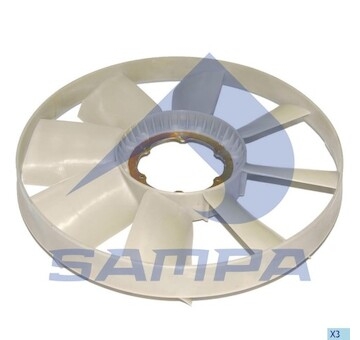 Ventilátor chladenia motora SAMPA 200.174