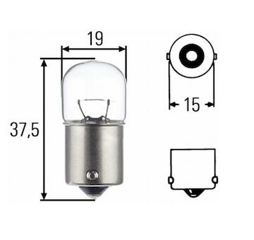 Ziarovka HELLA 24V R10W 10W BA15S