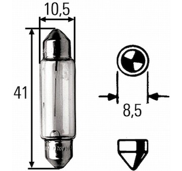 Ziarovka HELLA 24V T18W 18W SV8,5
