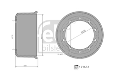 Brzdový bubon FEBI BILSTEIN 171651