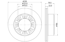 Brzdový kotúč HELLA 8DD 355 133-321