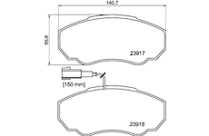 Sada brzdových platničiek kotúčovej brzdy HELLA 8DB 355 010-391