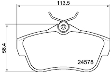 Sada brzdových platničiek kotúčovej brzdy HELLA 8DB 355 013-421