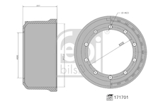 Brzdový bubon FEBI BILSTEIN 171701