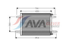 Kondenzátor klimatizácie AVA QUALITY COOLING SC5007