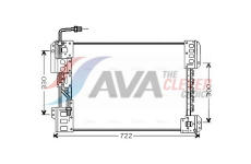 Kondenzátor klimatizácie AVA QUALITY COOLING ME5210
