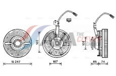 Spojka ventilátora chladenia AVA QUALITY COOLING MNC070