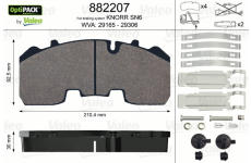 Sada brzdových platničiek kotúčovej brzdy VALEO 882207