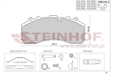 Sada brzdových platničiek kotúčovej brzdy STEINHOF SM448-P
