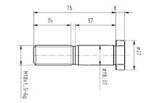 Skrutka kola MB ATEGO M18x1,5x70mm ZN