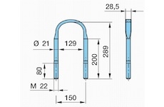 Trmen pera BPW M22x2,5x128x289