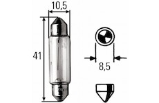 Ziarovka HELLA 24V T18W 18W SV8,5