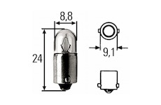 Ziarovka HELLA 24V T2W 2W BA9S